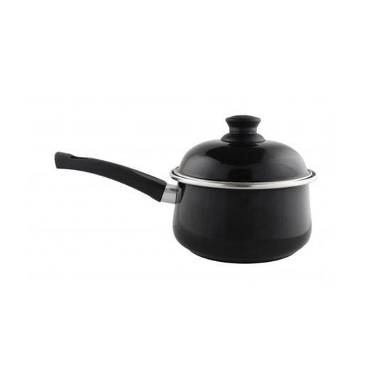 Panela Esmaltada com Cabo - Bojuda Preta - EWEL