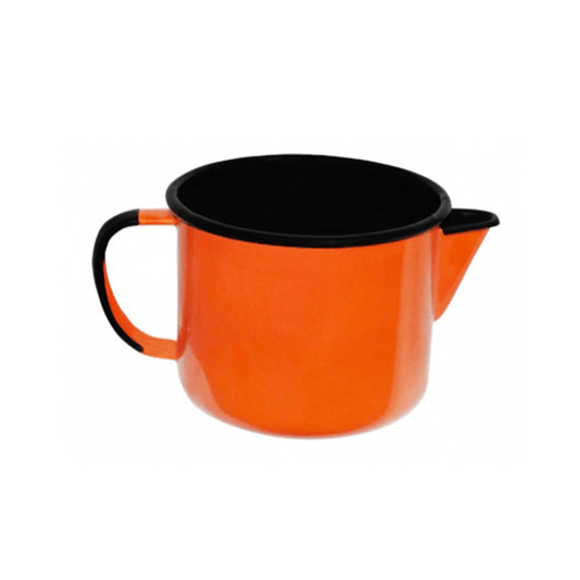 Caneca Esmaltada com Bico - nº 12 - Laranja - 1000 ml (EWEL)