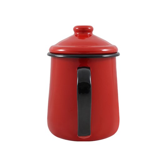Leiteira Esmaltada Tradicional - nº 12 - Vermelha - 1000 ml (EWEL)