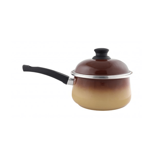 Panela Esmaltada com Cabo - Bojuda Marrom - EWEL