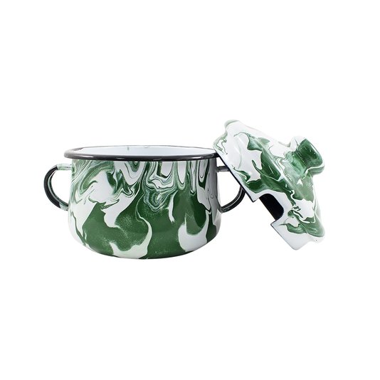 Açucareiro Esmaltado - nº 10 - Verde - 500 ml (EWEL Coleção Marmorizada)