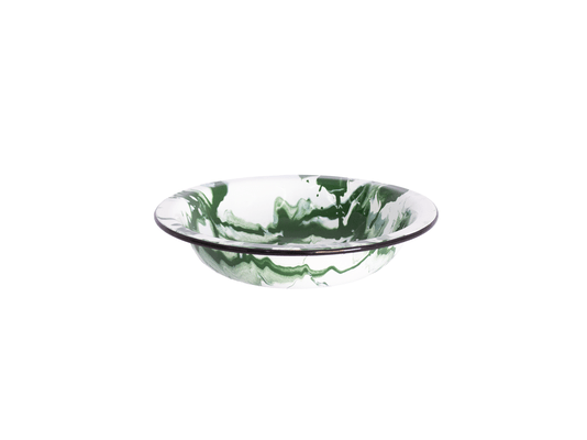 Bacia Esmaltada - Verde - (EWEL Coleção Marmorizada)