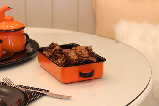 Bandeja Multiuso Retangular - Laranja - M (EWEL)