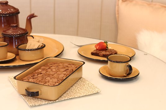 Bandeja Multiuso Retangular - Marrom - M (EWEL)