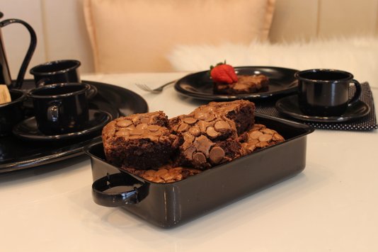 Bandeja Multiuso Retangular - Preto - M (EWEL)