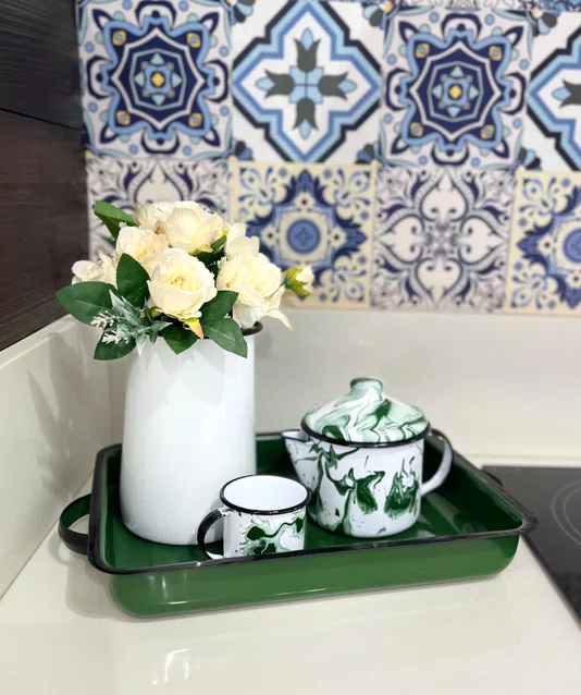 Bandeja Multiuso Retangular - Verde - G (EWEL)