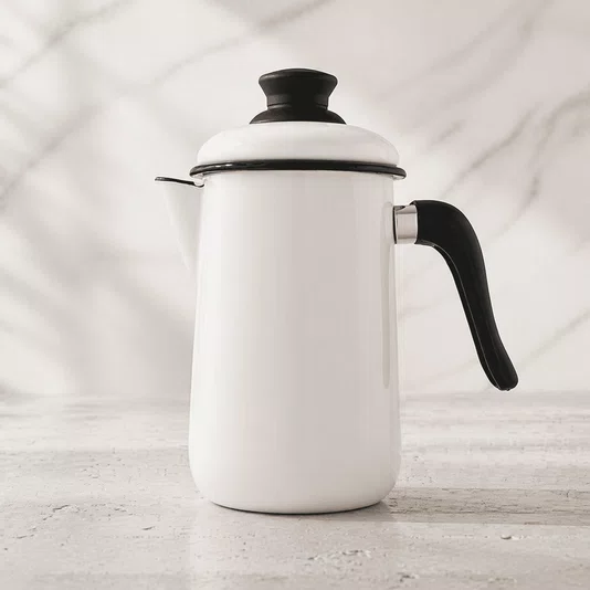 Bule para Café Esmaltado - nº 14 - Branco - 1500 ml (EWEL)