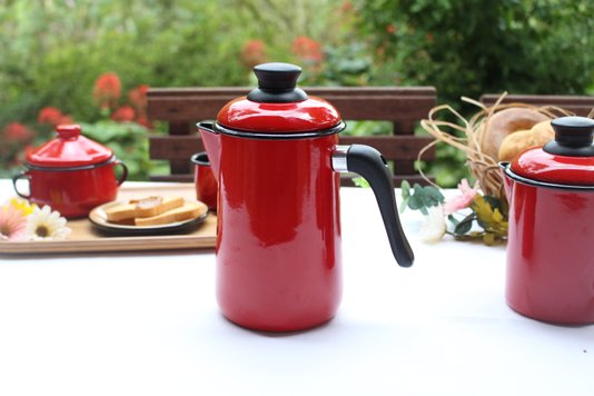 Bule para Café Esmaltado - nº 14 - Vermelho - 1500 ml (EWEL)