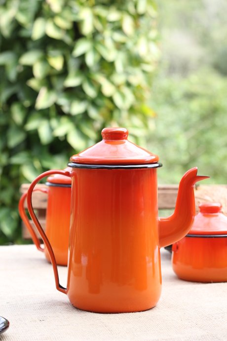 Bule para Café Esmaltado Tradicional - nº 14 - Laranja - 1500 ml (EWEL)