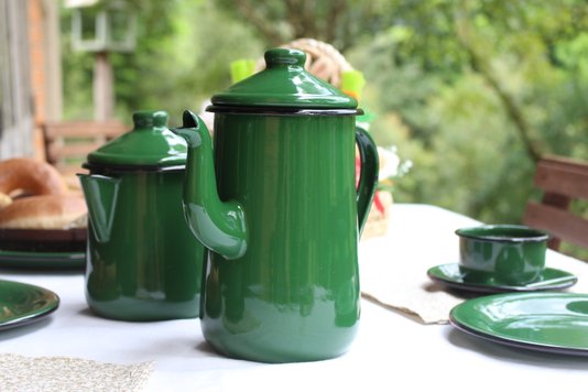 Bule para Café Esmaltado Tradicional - nº 14 - Verde - 1500 ml (EWEL)