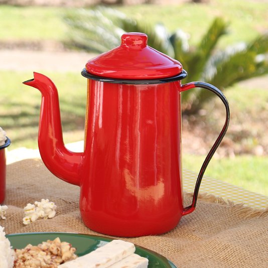 Bule para Café Esmaltado Tradicional - nº 14 - Vermelho - 1500 ml (EWEL)
