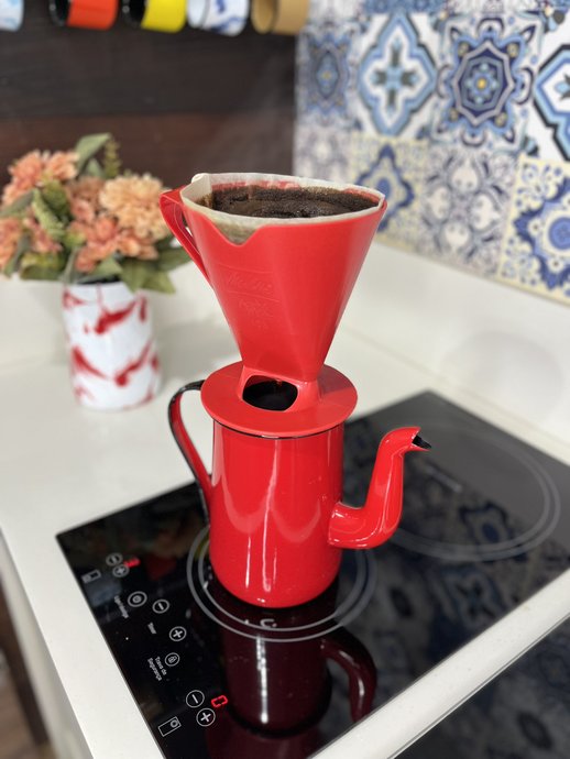 Bule para Café Esmaltado Tradicional - nº 14 - Vermelho - 1500 ml (EWEL)