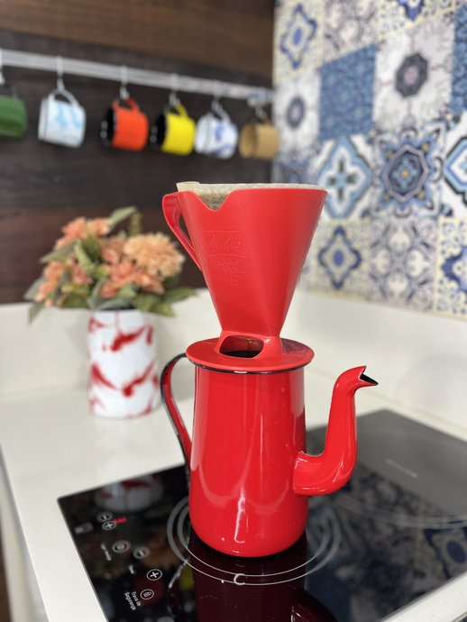 Bule para Café Esmaltado Tradicional - nº 14 - Vermelho - 1500 ml (EWEL)