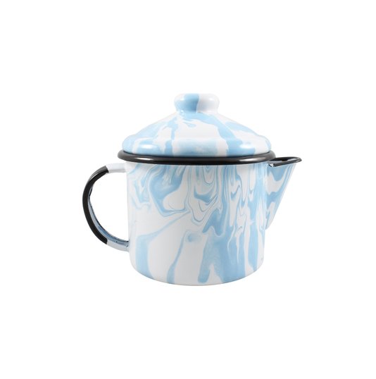 Bule para Chá Esmaltado - nº 10 - Azul Claro - 600 ml (EWEL Coleção Marmorizada)