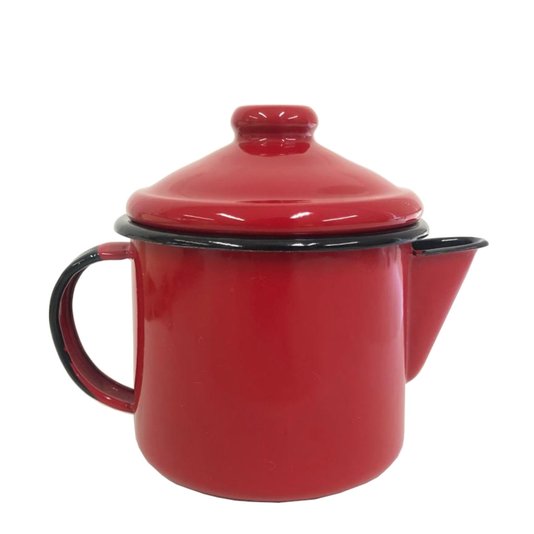 Bule para Chá Esmaltado - nº 10 - Vermelho - 600 ml (EWEL)