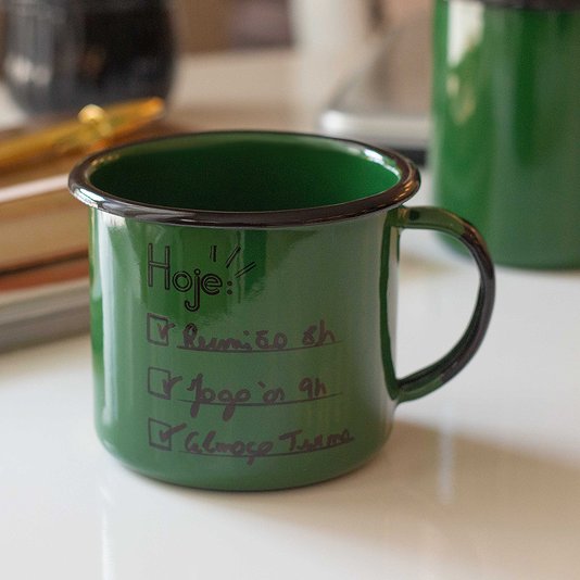 Caneca Esmaltada Agenda Verde - EWEL