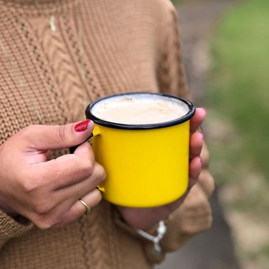 Caneca Esmaltada Amarela - EWEL