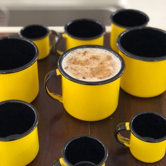 Caneca Esmaltada Amarela - EWEL