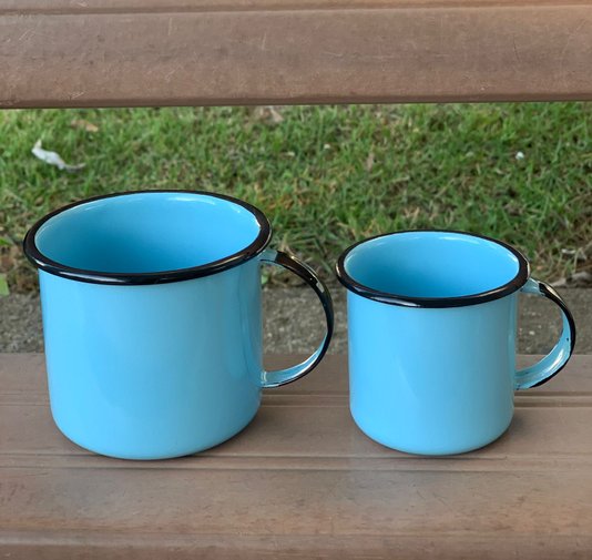 Caneca Esmaltada Azul Claro - EWEL