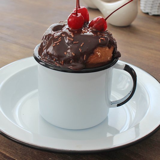 Caneca Esmaltada Branca - EWEL