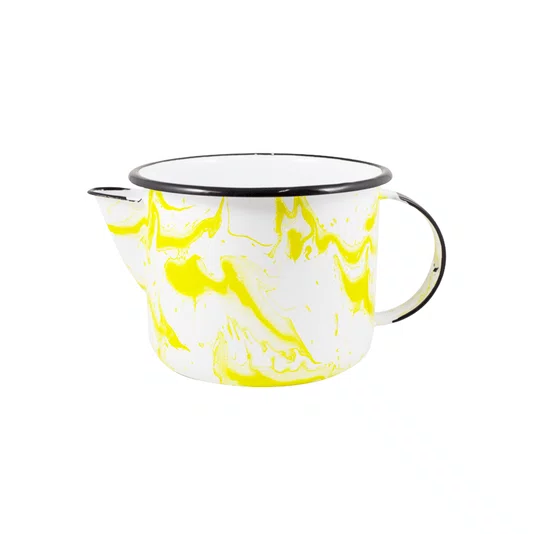 Caneca Esmaltada com Bico - nº 10 - Amarelo - 600 ml (EWEL Coleção Marmorizada)