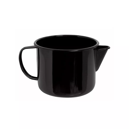 Caneca Esmaltada com Bico - nº 10 - Preta - 600 ml (EWEL)