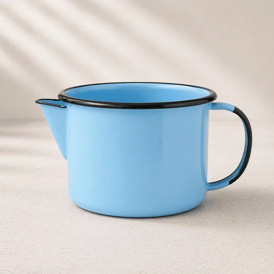 Caneca Esmaltada com Bico - nº 12 - Azul Claro - 1000 ml (EWEL)