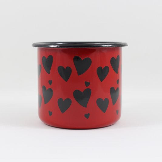 Caneca Esmaltada Coração Vermelha - EWEL