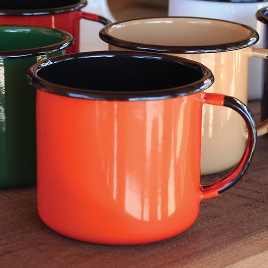 Caneca Esmaltada Laranja - EWEL