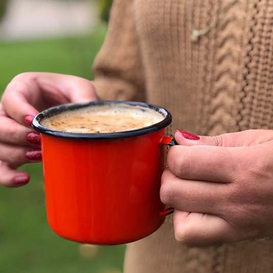 Caneca Esmaltada Laranja - EWEL