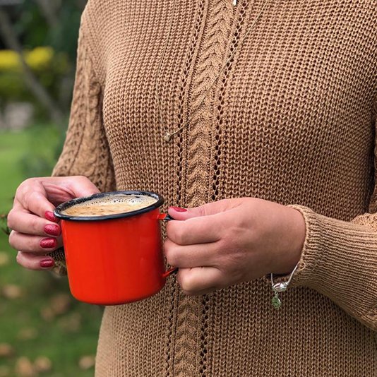Caneca Esmaltada Laranja - EWEL