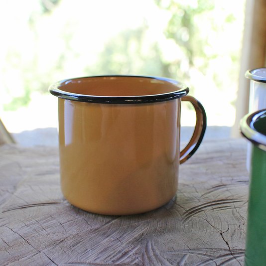 Caneca Esmaltada Marrom - EWEL