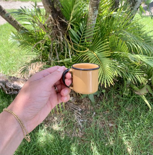 Caneca Esmaltada Marrom - EWEL