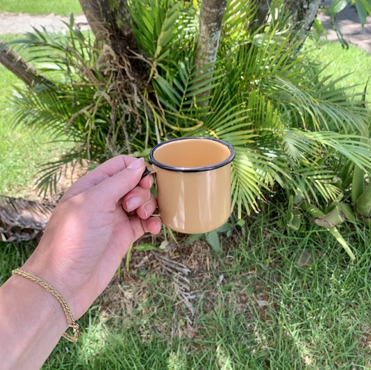 Caneca Esmaltada Marrom - EWEL