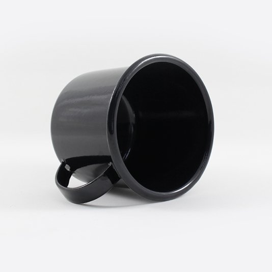 Caneca Esmaltada Preta - Signo Peixes - Ewel