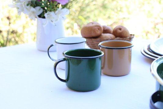 Caneca Esmaltada Verde - EWEL