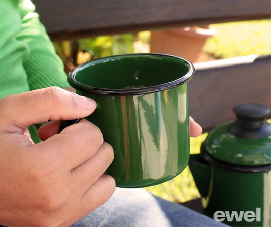 Caneca Esmaltada Verde - EWEL