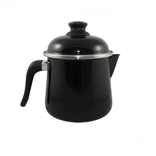 Leiteira Esmaltada Bojuda - nº 16 - Preta - 2000 ml (EWEL)