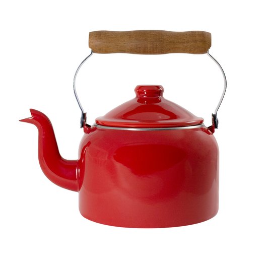 Chaleira Esmaltada Tradicional - nº 16 - Vermelha - 1800 ml (EWEL)