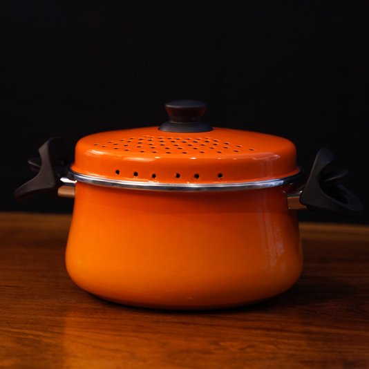 Espagueteira Esmaltada - Bojuda - nº 24 - Laranja - 4600 ml (EWEL)
