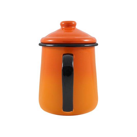 Leiteira Esmaltada Tradicional - nº 12 - Laranja - 1000 ml (EWEL)