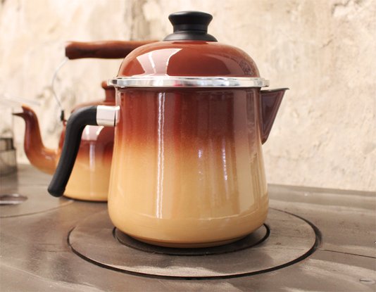 Leiteira Esmaltada Bojuda - nº 16 - Marrom - 2000 ml (EWEL)