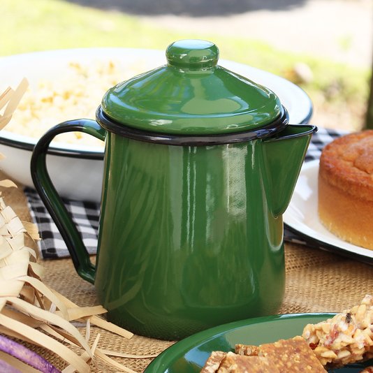 Leiteira Esmaltada Tradicional - nº 12 - Verde - 1000 ml (EWEL)