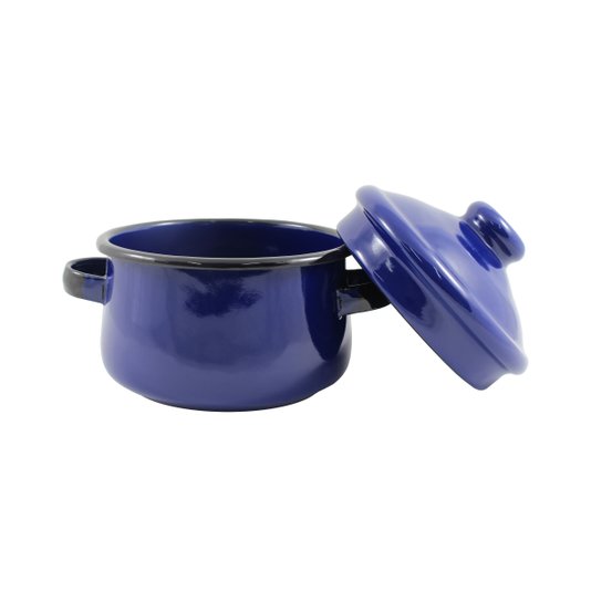 Mini Caçarola Esmaltada com Alça - nº 10 - Azul - 500 ml (EWEL)