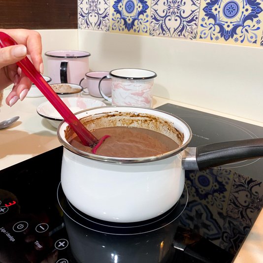 Panela Esmaltada com Cabo - Bojuda Branca - EWEL
