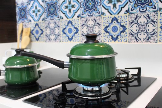 Panela Esmaltada com Cabo - Bojuda Verde - EWEL
