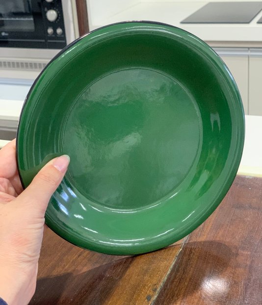 Prato Esmaltado para sobremesa - nº 20 - Verde - 250 ml (EWEL)