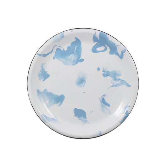 Prato Esmaltado Raso - nº 26 - Azul Claro - 700 ml (EWEL Coleção Marmorizada)