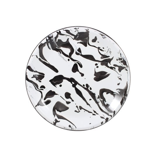 Prato Esmaltado Raso - nº 26 - Preto - 700 ml (EWEL Coleção Marmorizada)