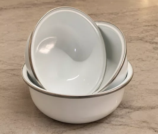 Tigela Esmaltada Branca - EWEL